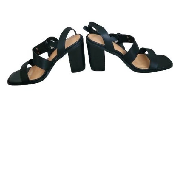 JustFab Women's KAIA Strappy Block Heeled Sandals Black Size 8 NWOT - Picture 10 of 16